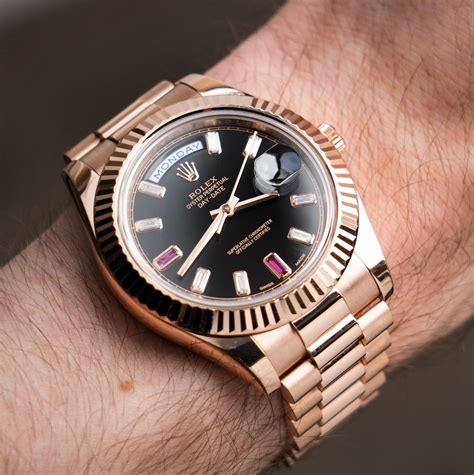 day date rolex black face|rolex day date 41mm.